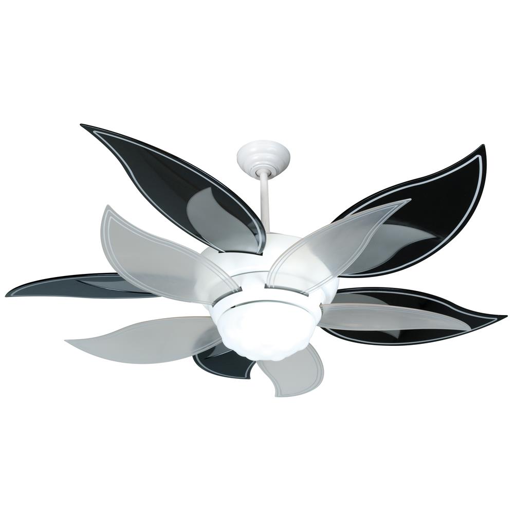 Craftmade K10612 White Bloom with 52 In. Black and Clear Blades